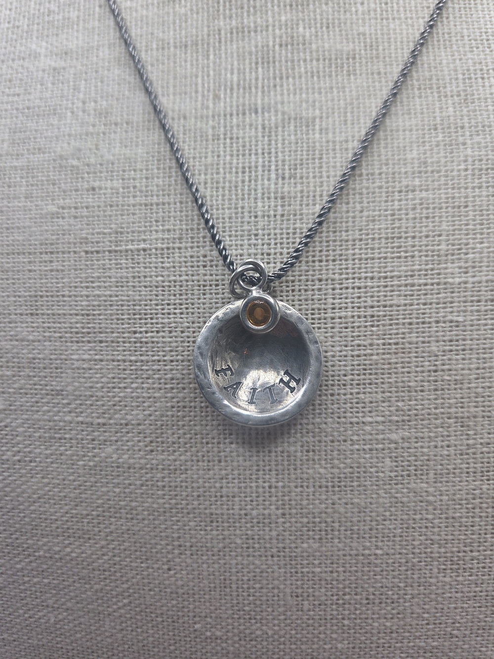 Silpada 925 Sterling Silver Faith Of Mustard Seed Amber Pendant Necklace - Picture 4 of 7